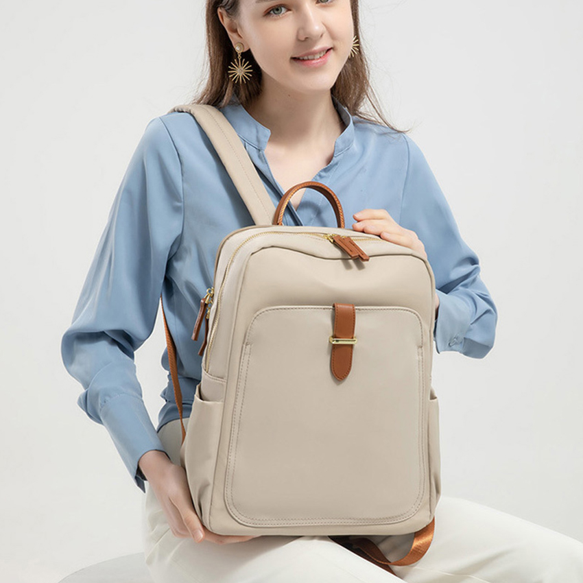 76889 Balo Laptop Nu Thoi Trang 14 Inch Gubag Gb Bl64 Mau Be 2